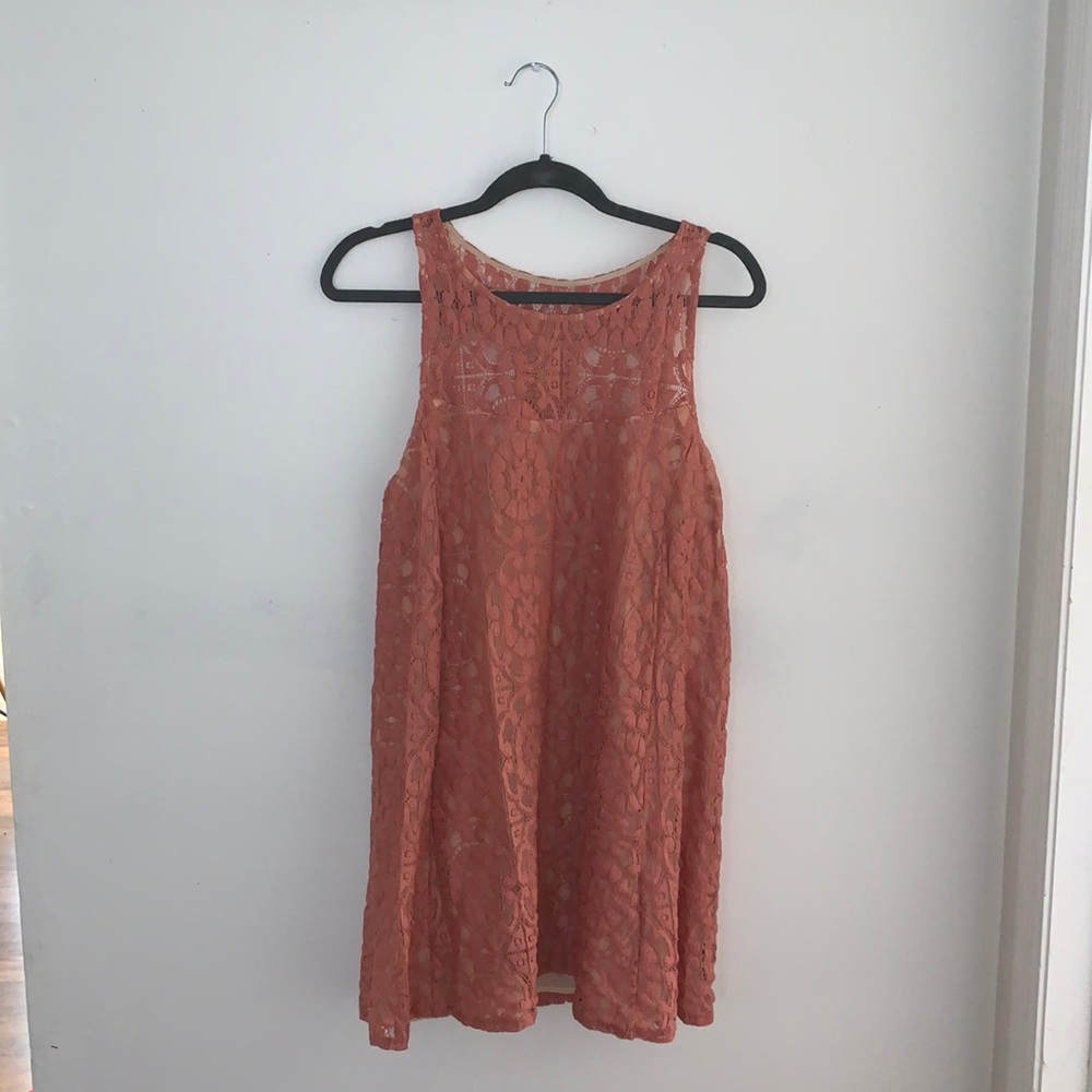 Free People Dusty Pink Lace Dress